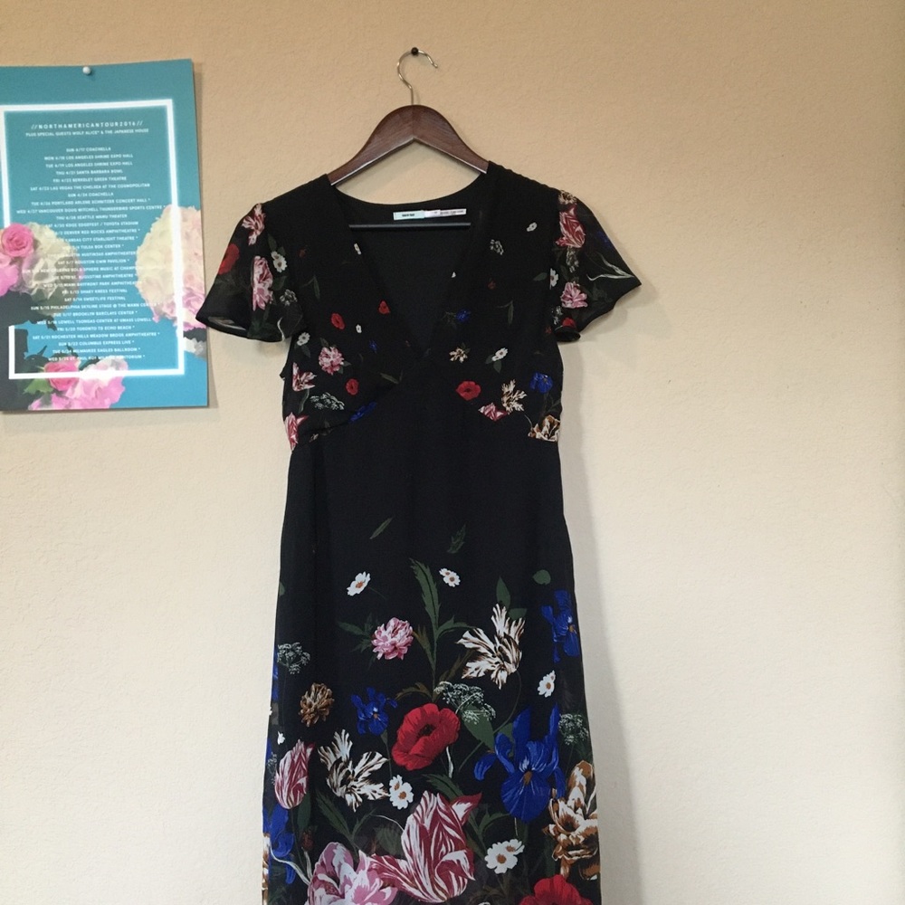 UO kimchi blue floral sheer midi/maxi dress